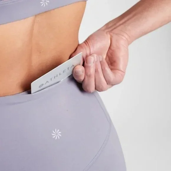 Athleta Leggings 1X Tempest Violet Elation High Rise Capri Plus Size Workout - Picture 5 of 13